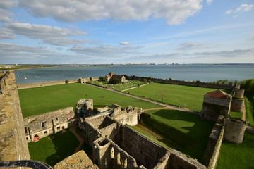 Portchester Castle Portsmouth Harbour Hampshire UK