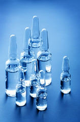 Medical glass ampoules.