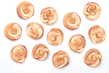 süße Apfelmuffins in Rosenblütenform