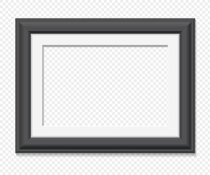 Horizontal rectangular vector black frame
