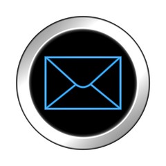 Glossy icon "E-mail" . 3D rendering