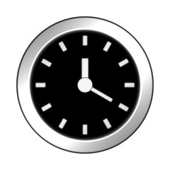 Glossy icon "Watch". 3D rendering