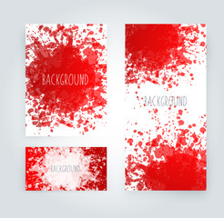 Vector abstract background with big splash and place for your text. Grunge Vector Illustration. Splatter template. Paint set for design use.