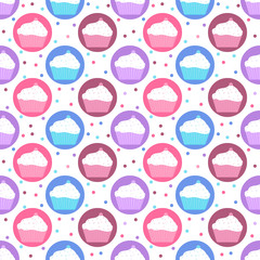 pattern of colorful cakes