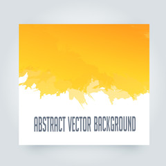 Vector abstract background with big splash and place for your text. Grunge Vector Illustration. Splatter template. Paint set for design use.