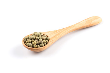 Green spice pepper peppercorns