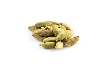cardamom pods isolated on white
