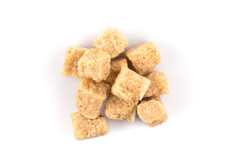 Brown cane sugar cubes