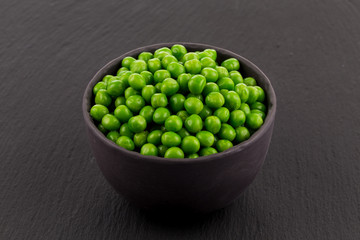 Bowl of green wet pea
