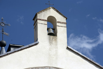 Campanario de la iglesia de San Mart&iacute;n Obispo, en San Mart&iacute;n de Valdeiglesias. Comunidad de Madrid. Espa&ntilde;a.