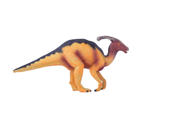 Dinosaur Toy Hadrosaurs , isolated at white background