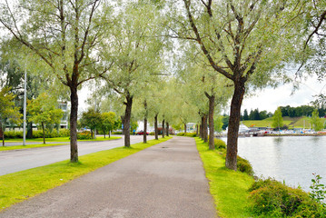 Embankment of Lappeenranta on the Saimaa lake.