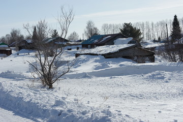 Деревня зимой