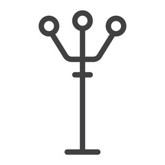 Hanger floor line icon, Furniture and interior element, vector graphics, a linear pattern on a white background, eps 10.