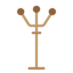 Hanger floor flat icon, Furniture and interior element, vector graphics, a colorful solid pattern on a white background, eps 10.