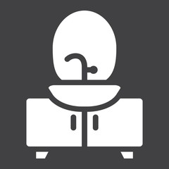 Hanger floor solid icon, Furniture and interior element, vector graphics, a filled pattern on a black background, eps 10.