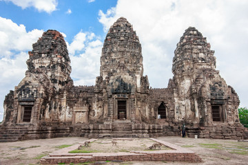 Archaeological site Phra Prang Sam Yot.