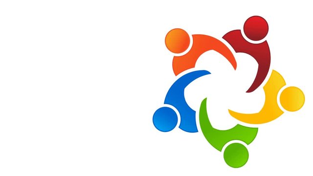 Social Network People Group Together. 4K Motion Graphic