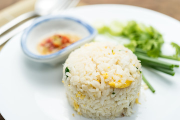 Fried rice in plastic box