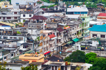 Fototapeta na wymiar Top View of Ta Chi Lek City in Myanmar
