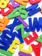 plastic toy letters