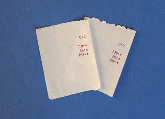 receipts aka bills