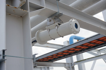 Explosion proof security camera at a jetty