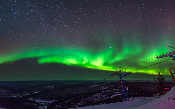 Aurora, incredible nature light in the Alaska