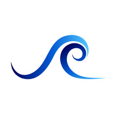 Fototapeta na wymiar Simple wave Logo