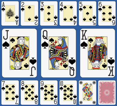 Blackjack Spades Suite French Style.
