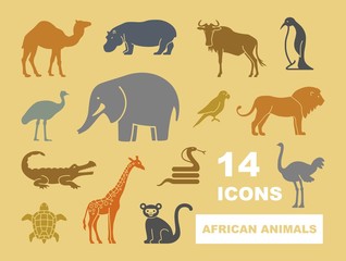 Wild animals of Africa