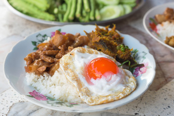Salted Fried Egg On Rice