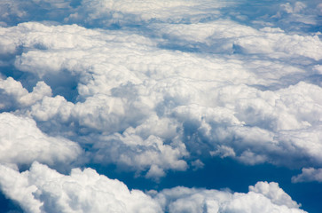 Naklejka na ściany i meble Looking from window to Air plane with beautiful cloud