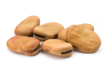 Phaseolus vulgaris beans isolated on white background.