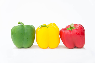 sweet pepper isolated  in white background , rew vagetable