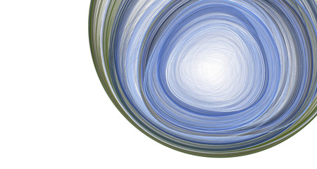 the blue ball on white background