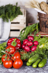 Composition with organic vegetables