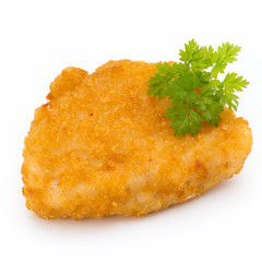 Nugget chiken on the white background.