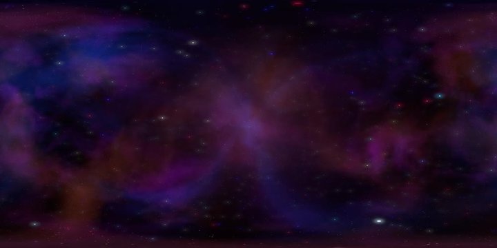 Virtual Reality Video Of Flying Through Star Fields In Space. 360 Vr Space, nebula. 8k UHD.