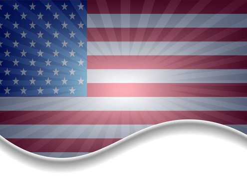 background with USA flag