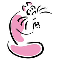 Cat begs for something