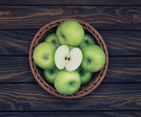 green apples in a bowl