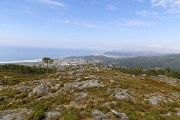 Fototapeta na wymiar Blick auf Afife von der Serra Santa Lucia, Nordportugal