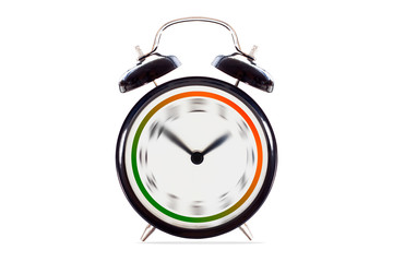 Old alarm time with blurred digits - run time concept isolated