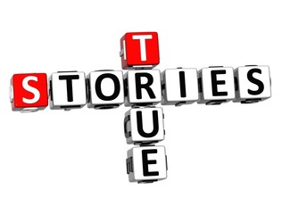 3D Stories True Crossword on white background
