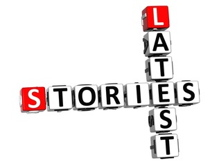 3D Stories Latest Crossword on white background