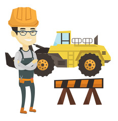 Confident builder with arms crossed.