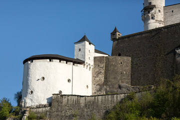 Fototapeta premium Fortress Hohensalzburg, beautiful medieval castle in Salzburg, Austria