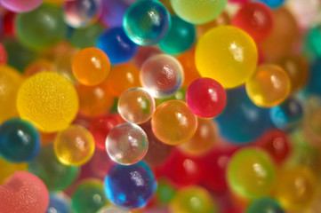 Background made with scattered color balls