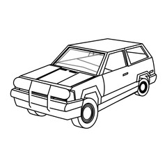 car icon over white background. vector illustration